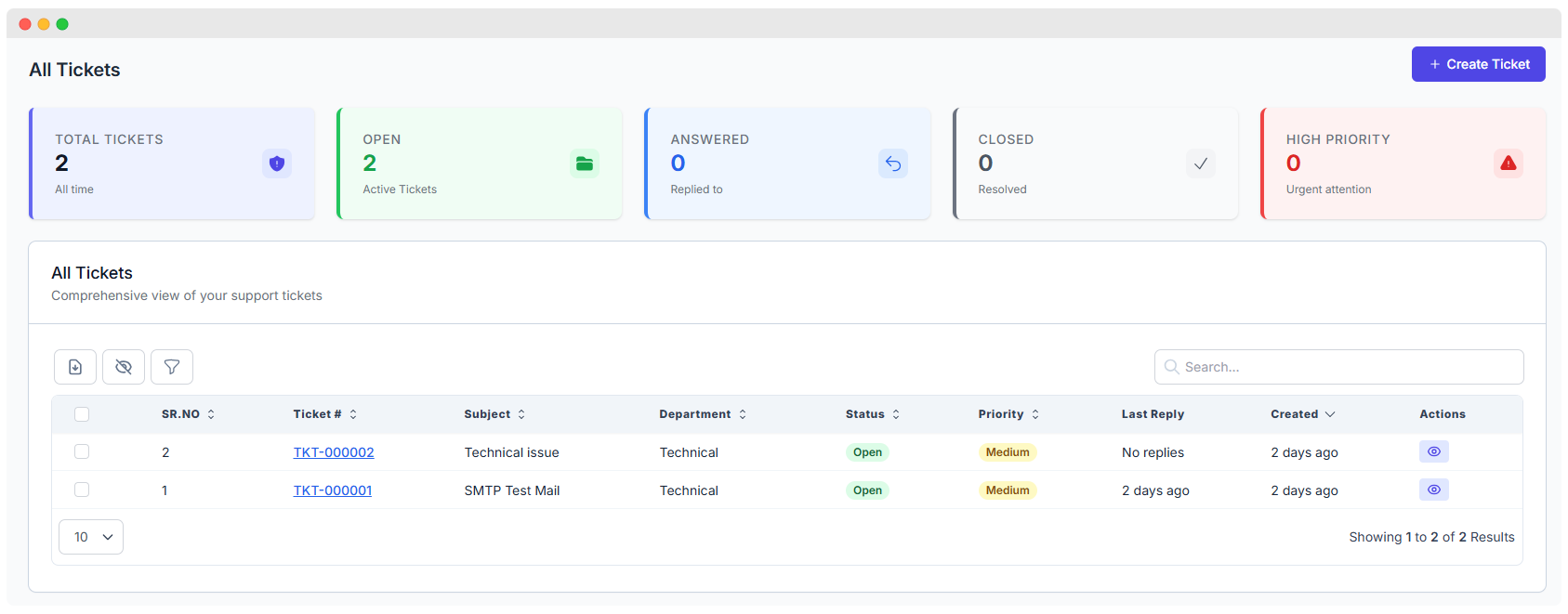 Managing Support Tickets